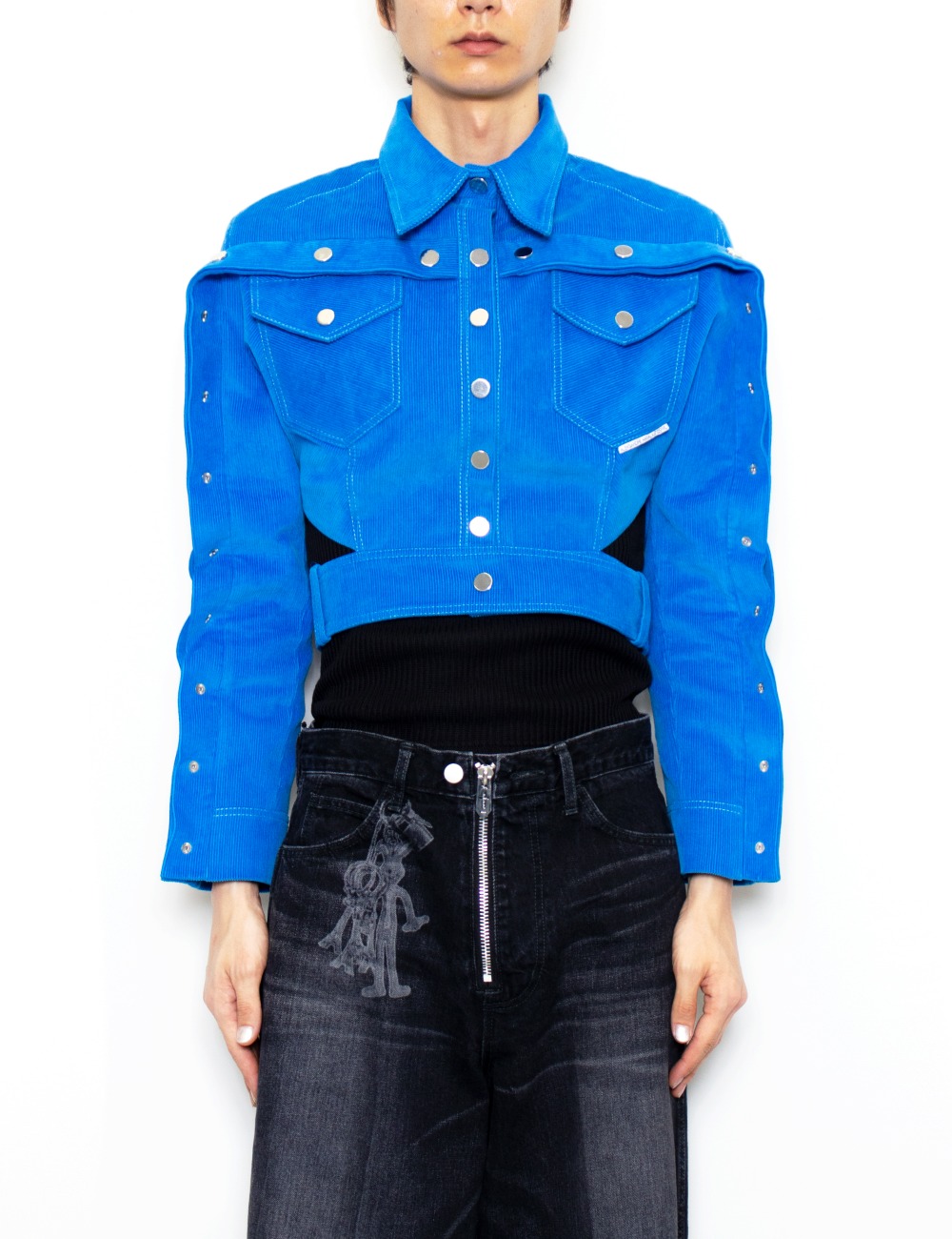 BUTTONED JACKET_BLUE